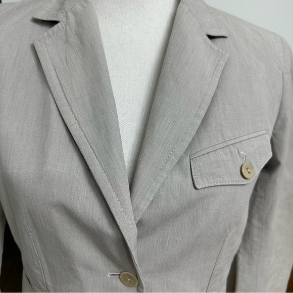 Lacoste Women’s Blazer Cotton/Linen Ivory Size 36EU/Small US - Picture 2 of 8